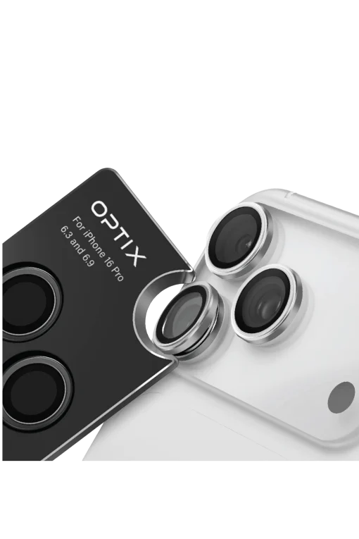 Uniq iPhone 17 Pro Max Optix Çelik Çerçeveli Sapphire Kamera Lens Koruyucu - Görsel 2