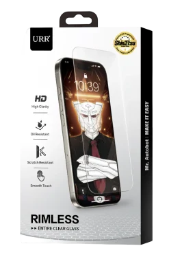 URR Apple iPhone 17 Pro Rimless Entire Clear Cam Ekran Koruyucu - Şeffaf