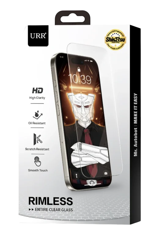 URR Apple iPhone 17 Pro Rimless Entire Clear Cam Ekran Koruyucu - Şeffaf