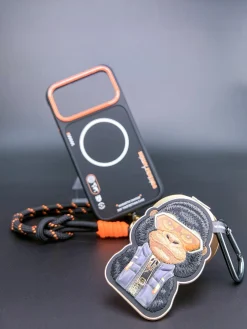 Alternative view of NIMMY iPhone 17 Pro Max Uyumlu MagSafe Özellikli Siyah Goril Aparatlı Cool And Cute 2.0 Telefon Kılıfı