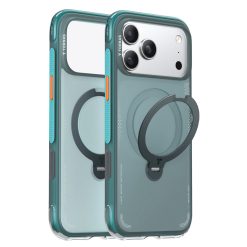 Torras Apple iPhone 17 Pro Max O Stand Spin Air Serisi Magsafe Kılıf - Yeşil-Mavi